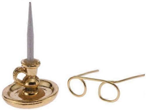 بيت الدمى وي ويلي وينكي حامل شمعة & نظارات ملحق الطراز القديم