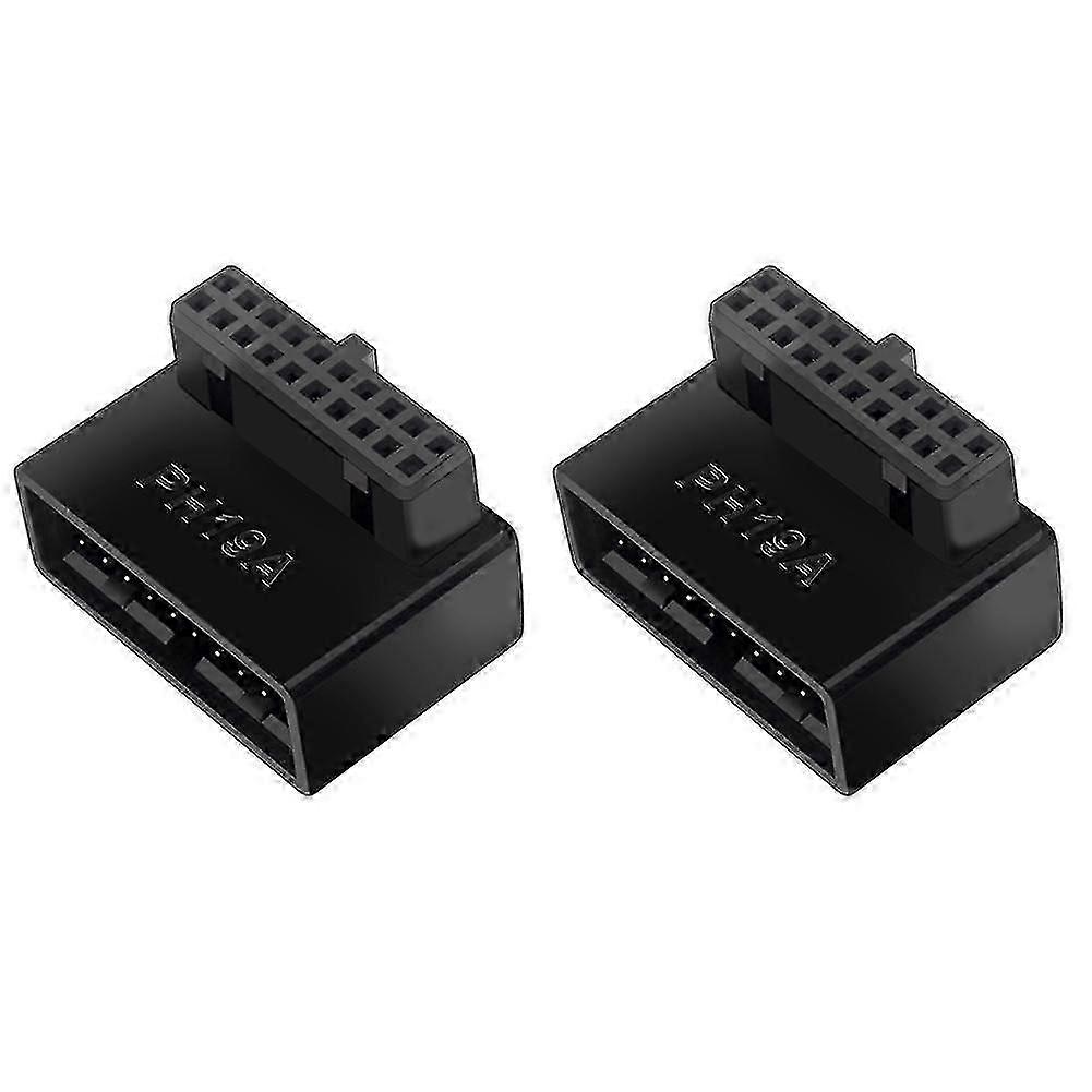 2pcs Ph19a Computer Motherboard Header Usb3.0 19/20p Socket 90 Degree Converter Desktop Motherboard