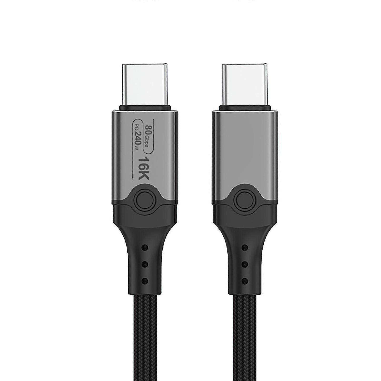 Advanced USB 5 Cable for Fast Charging and Data Syncs, 240W, 80Gbps, 8K Video Output, Thunderbolt3/4 Compatibility Multicolor