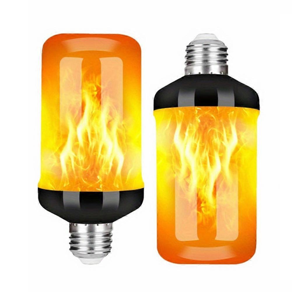 2PCS LED Flame Light Bulbs E27 Base 4 Modes with Upside Down Effect AC85-265v for Party Home Decoration B