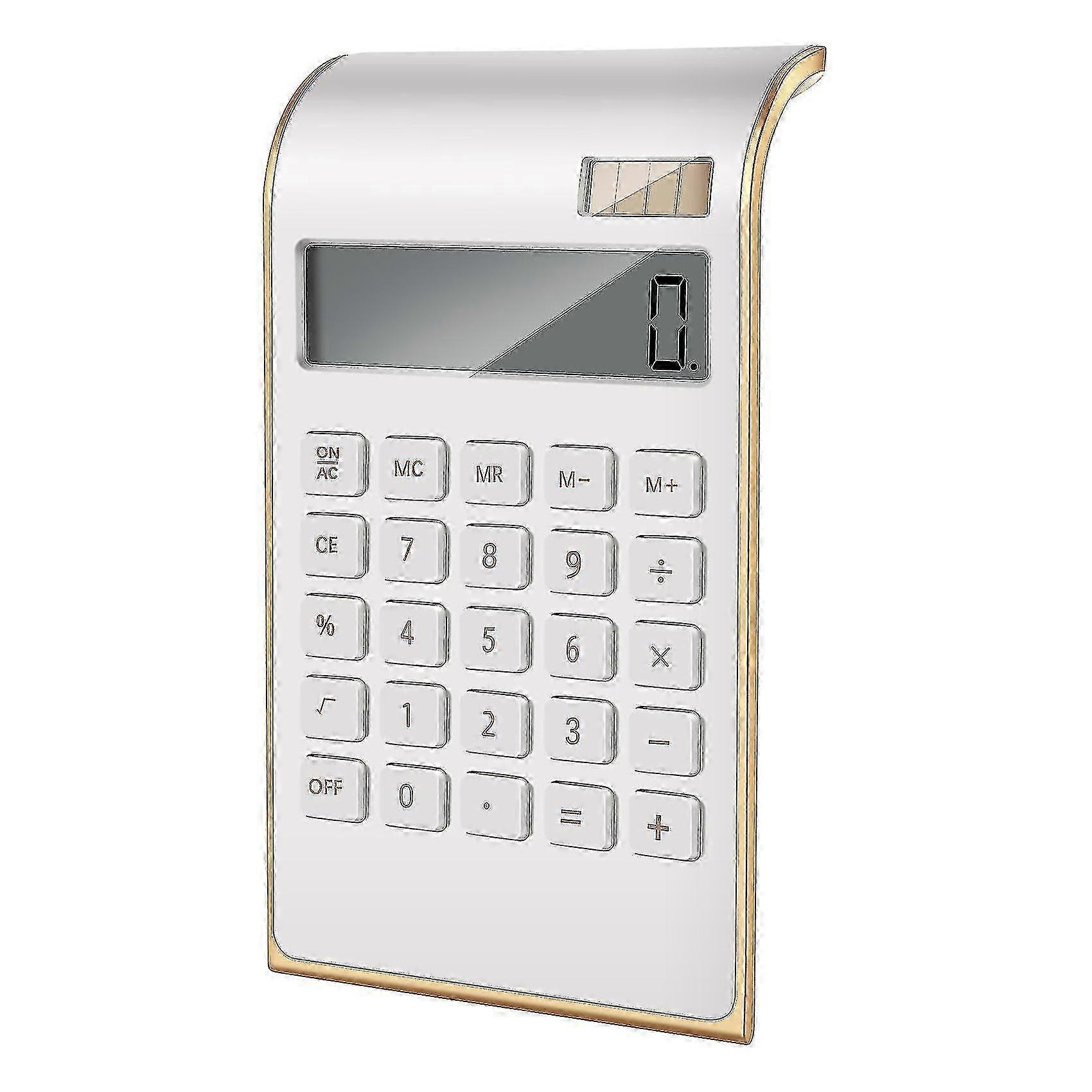 Calculator, Slim Elegant Design, Office/home Electronics, Dual Powered Desktop Calculator, Solar Power, 10 Digits, Tilted Lcd Display, Incli