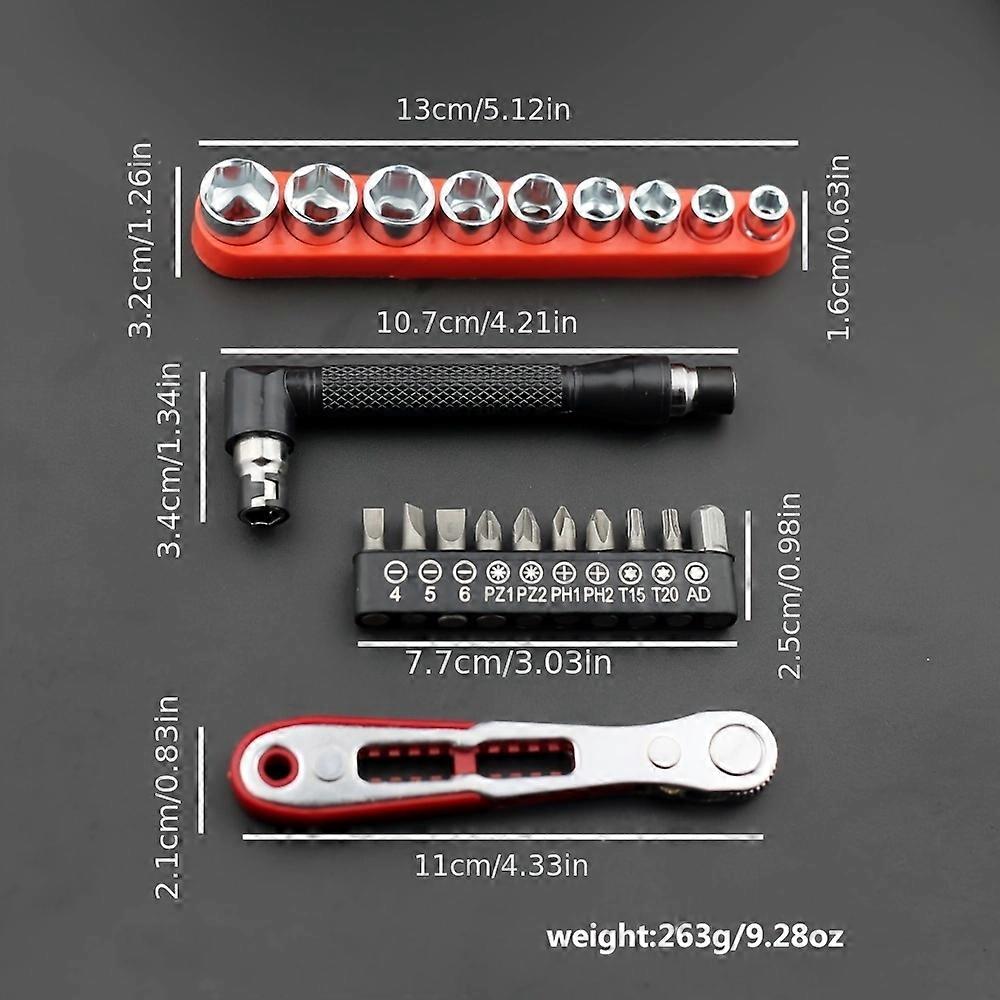 Mini 36 tooth ratchet screwdriver, narrow small space gap maintenance operation, batch head socket, L-shaped turning wrench