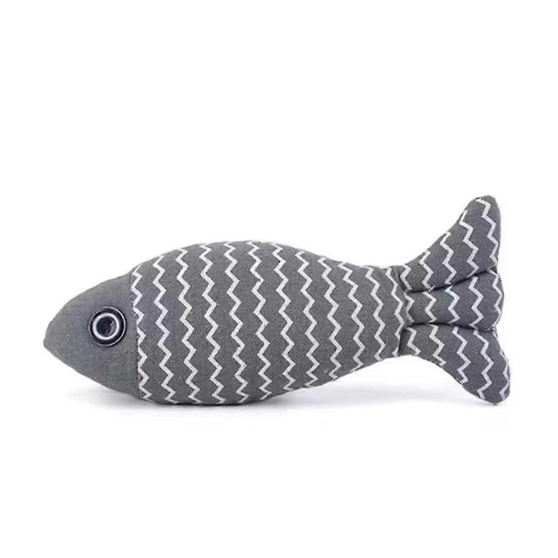 1pc Pet Toys Cat Chew Toys Linen Fish Pillow Chew Training Toy Simulation Fish Puppet Pet Supplies