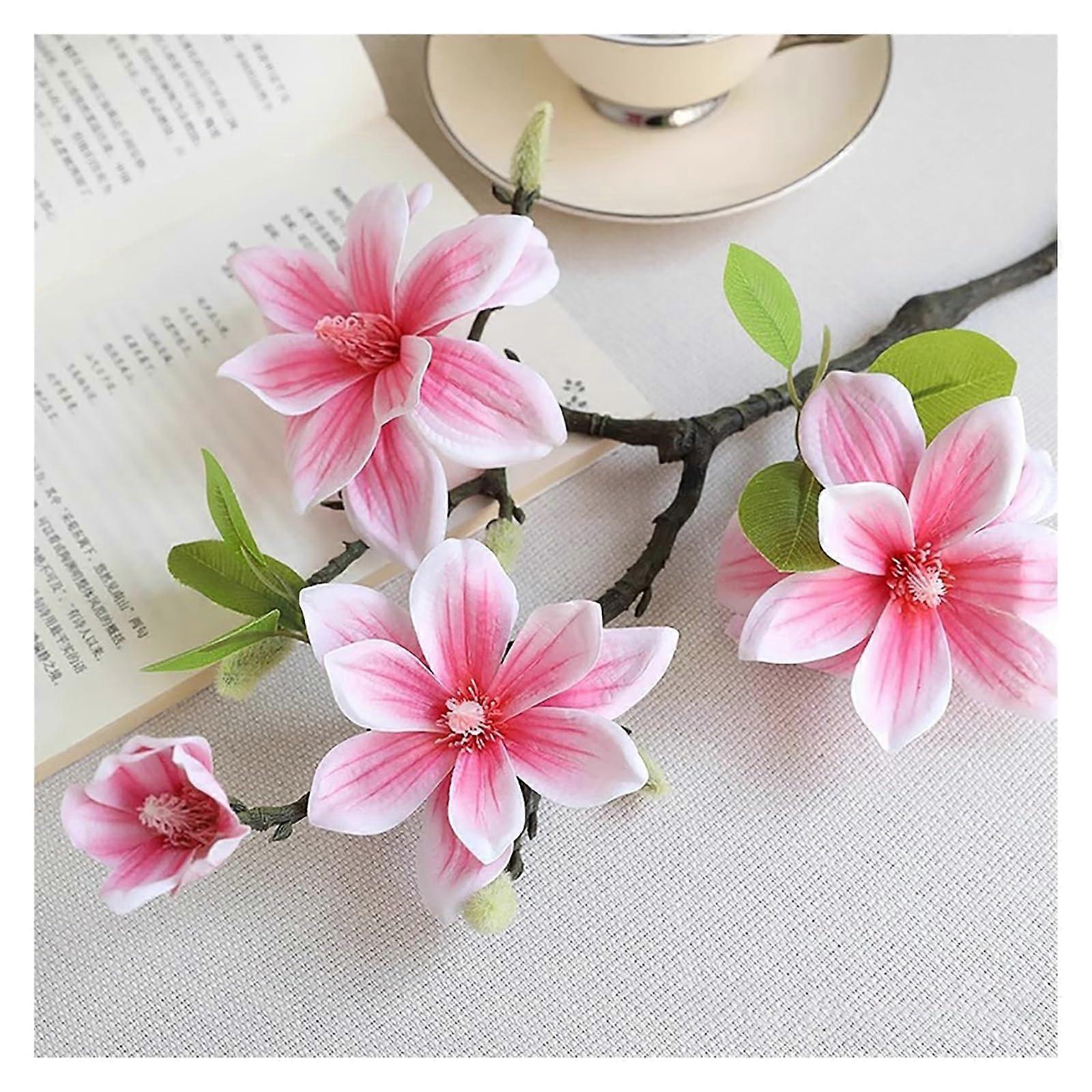 Artificial Flowers Arrangement with Short Faux Branches for Wedding, Table and Home Decor Pink