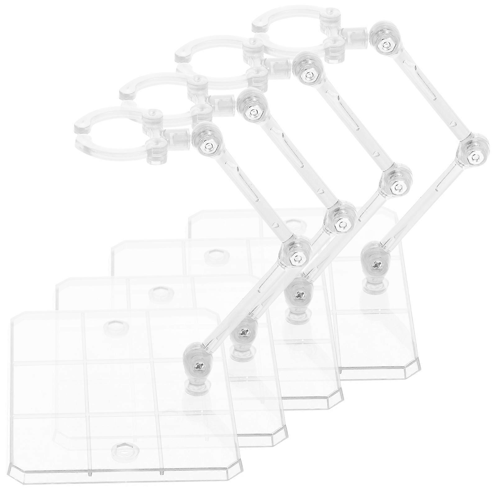 Figures Display Holder For Shopping Mall Use 4Pcs Transparent Plastic Stable Support