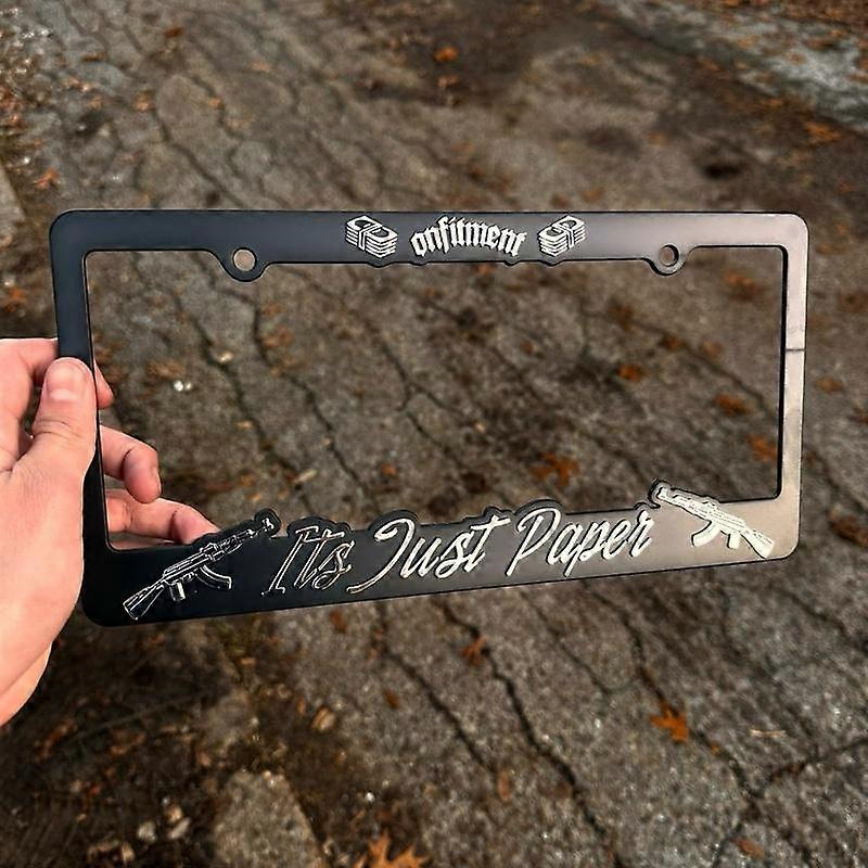 ��Its Just Paper�� License Plate Covers