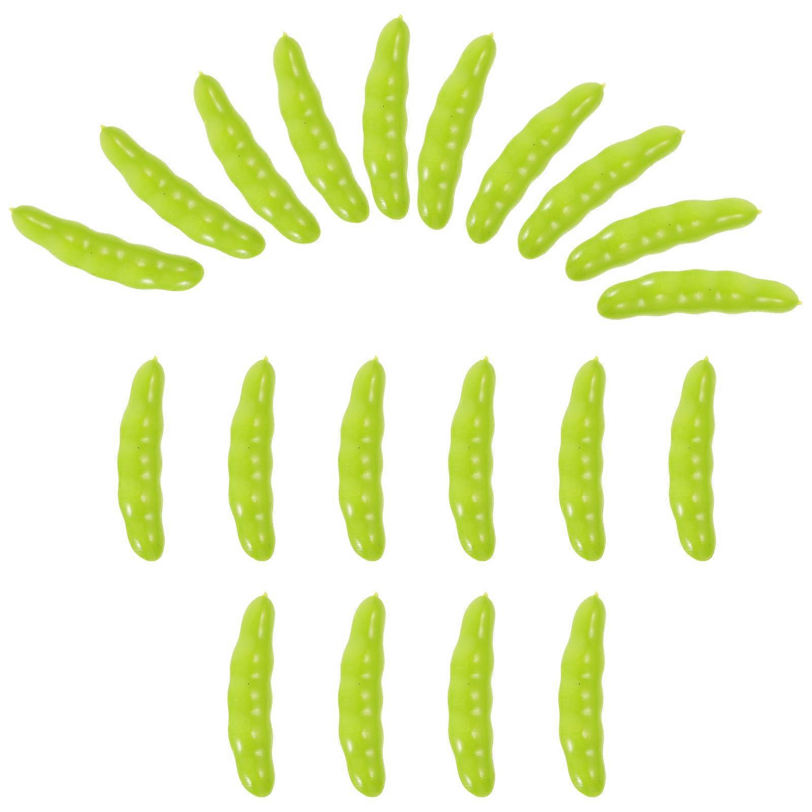 Artificial Vegetable Fake Bean Models for Kids Playing 80Pcs Green Plastic Set