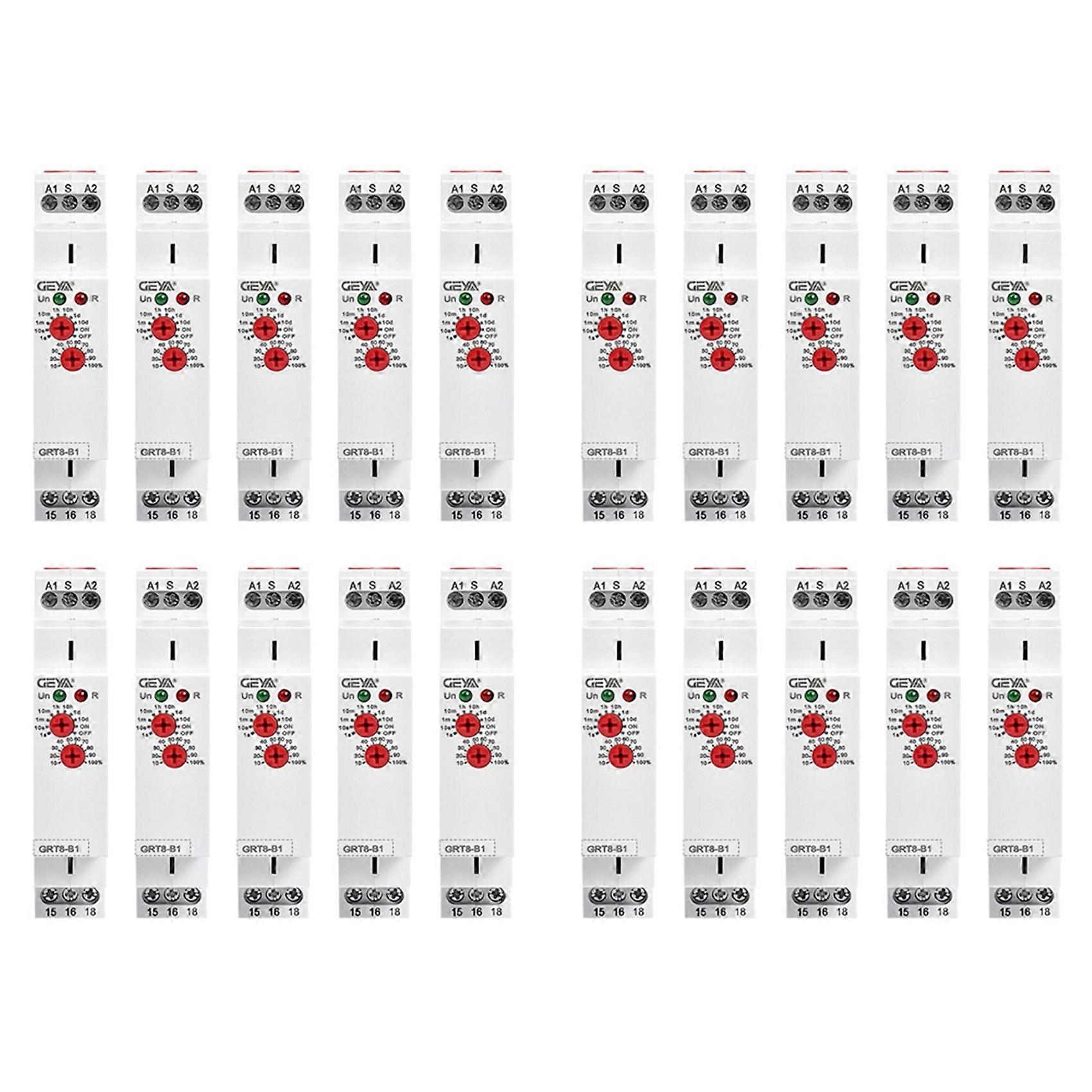 20X GEYA GRT8-B1 Off Delay Time Relay Timer Relay Electronic Type 16A, GRT8-B1 AC230V