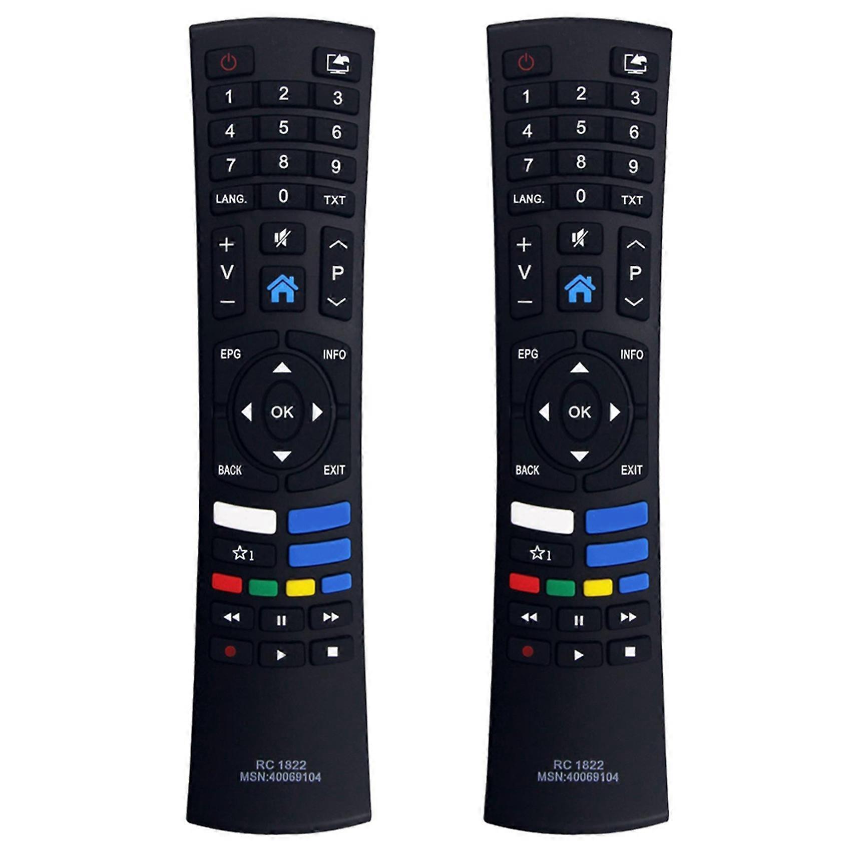 2X RC1822 Replace Remote Control for Medion Bush TV Remote Control