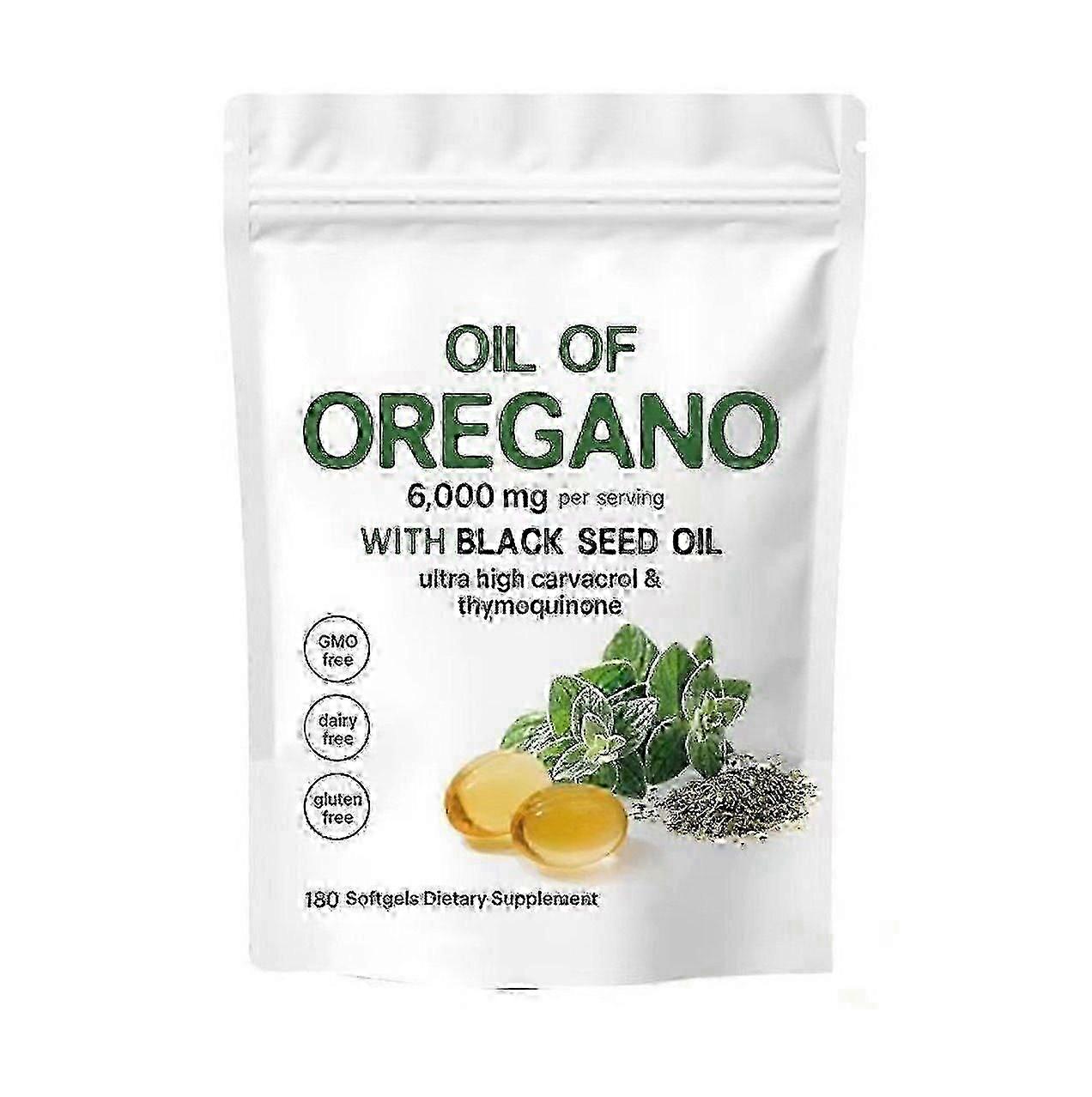 Yogo Oil Of Oregano Black Seed Oil 6000mg Nutrition Gels Chews 180 Count-New Arrival 2 bags