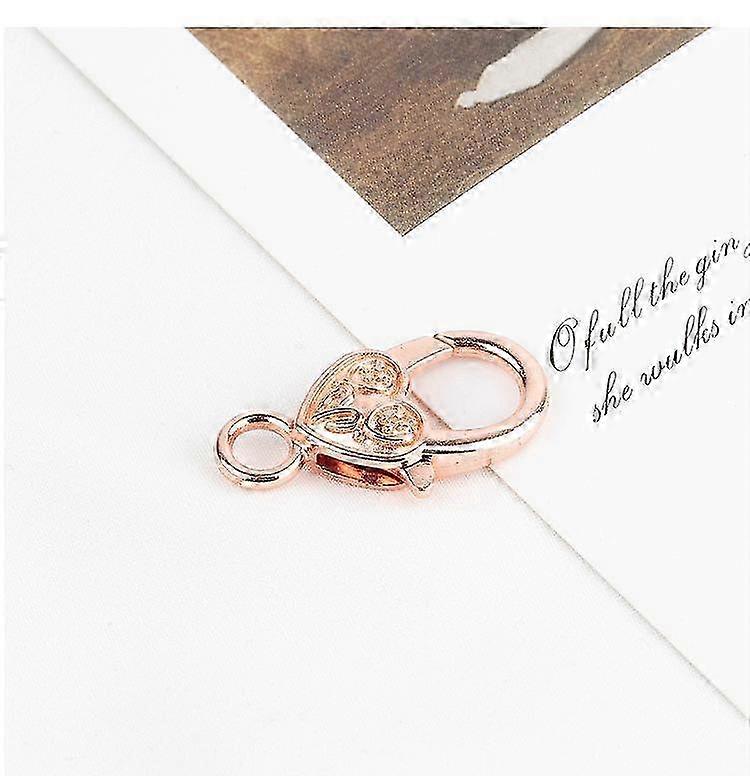 27MM Heart Keychain Clasps, Lobster Clasp Hooks for Jewelry Components, 10pcs