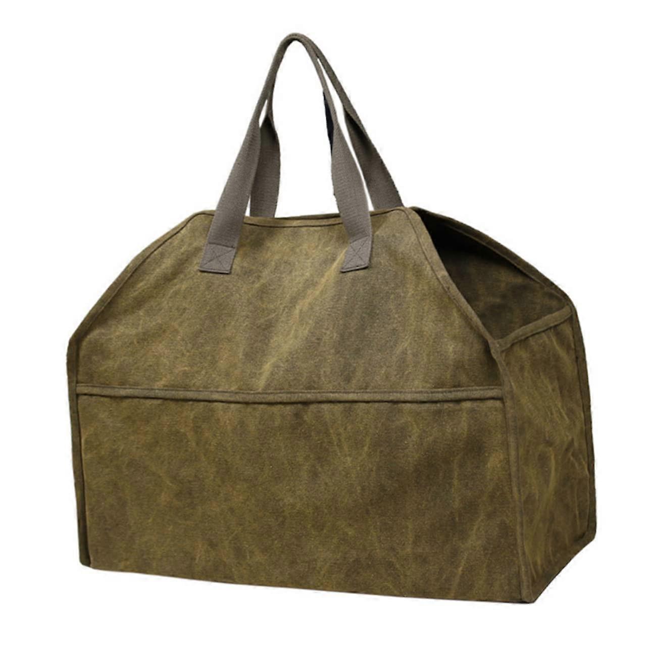 Firewood Carrier Tote Bag Heavy Duty Canvas Large Capacity for Logs and Kindling Camping Use