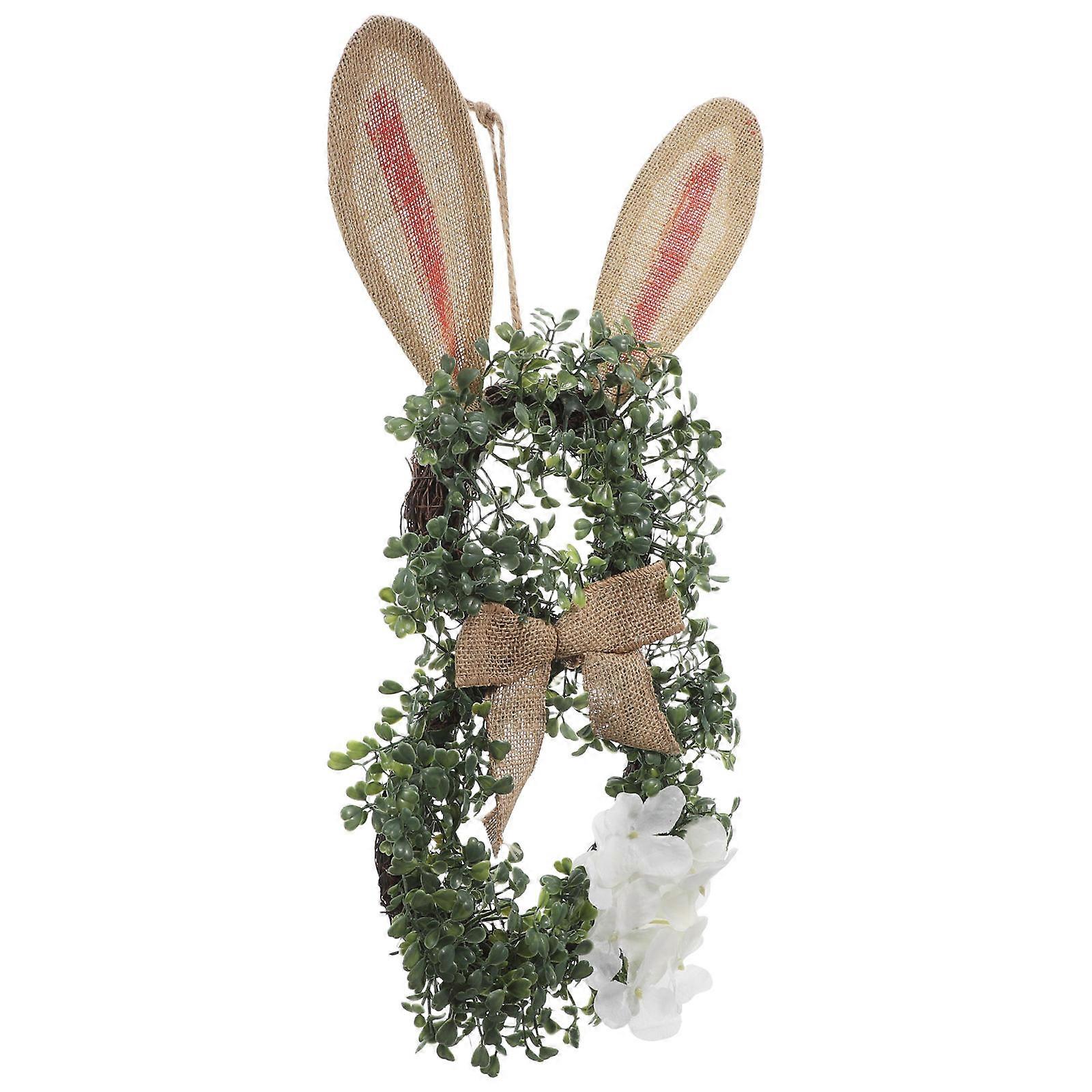 Artificial Easter Door Wreath for Bunny Decoration