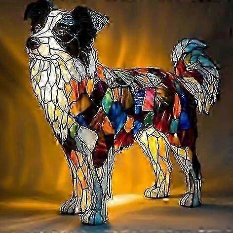 Border Collie lamp home desktop decoration