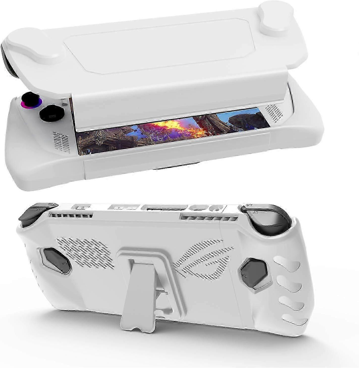 Kickstand Case for Asus Rog Ally Console, Rugged Full Protective Case with Detachable Front Shell for Rog Ally Handheld Console