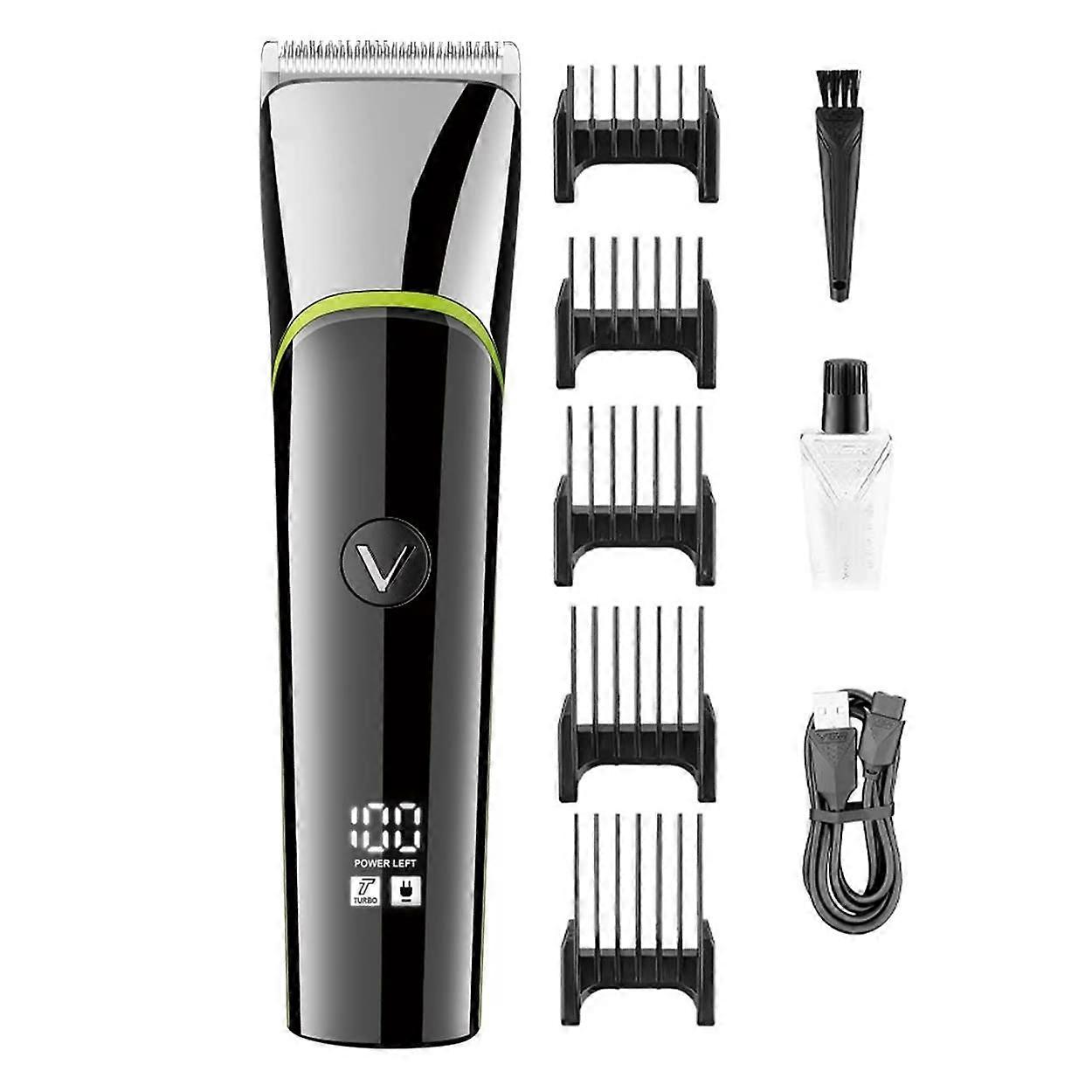 Cordless Waterproof Hair Clipper and Beard Trimmer for Men with Long Battery Life and USB Charging