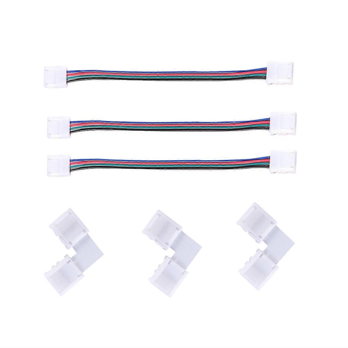Rgb Light Connector for Connecting LED Strip with 3Sets 4 Pin Solderless
