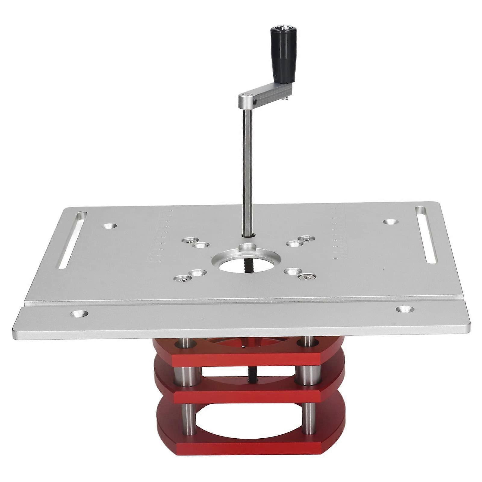 Router Table Lift System for Woodworking, Aluminum Insert Plate with Precise Height Adjustment