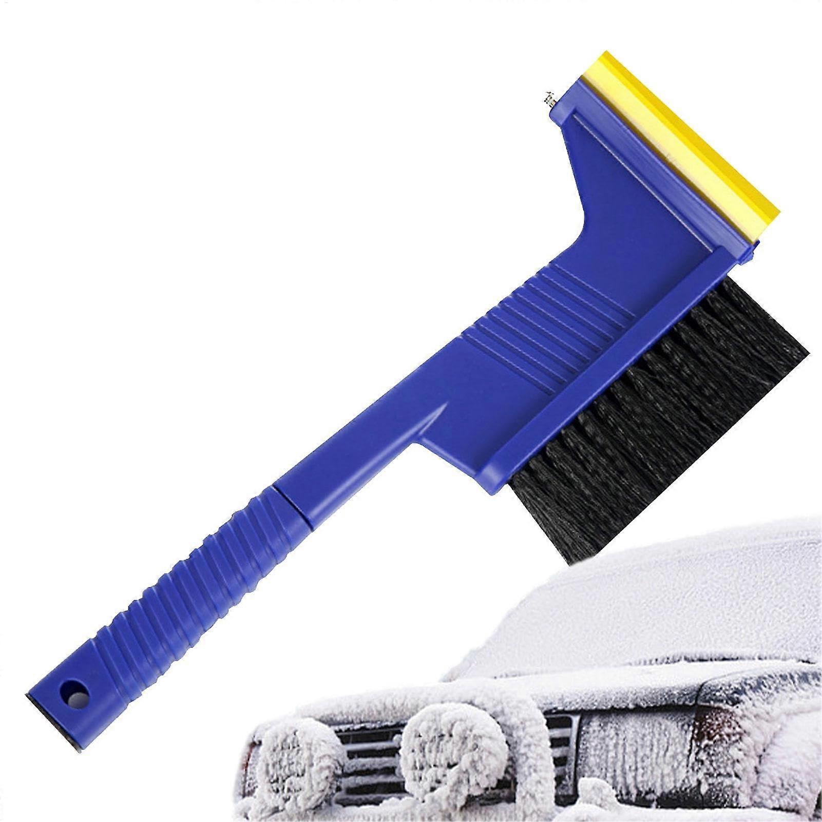 Car Snow Scraper with Brush, Heavy Duty Ice Scraper for Car, 2 in 1 Winter Snow Removal Tool
