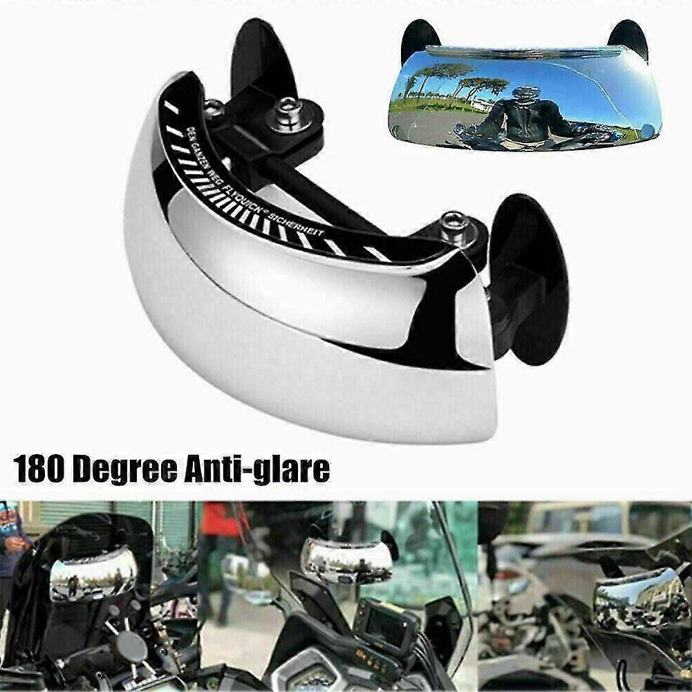 Motorcycle Windscreen 180+ Degree Blind Spot Mirror Wide Angle Rearview Mirror