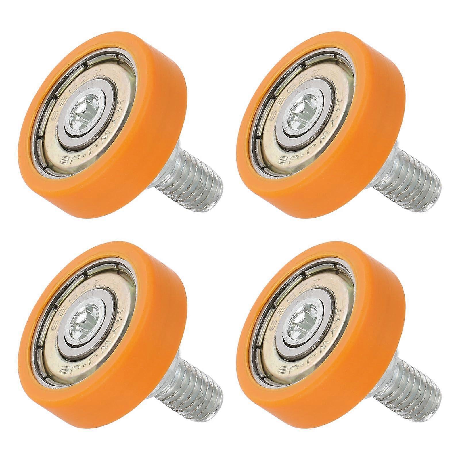 6PCS Drawer Rollers 6x22mm Nylon Replacement Wheels M6 Thread for Smooth Sliding Doors and Drawers