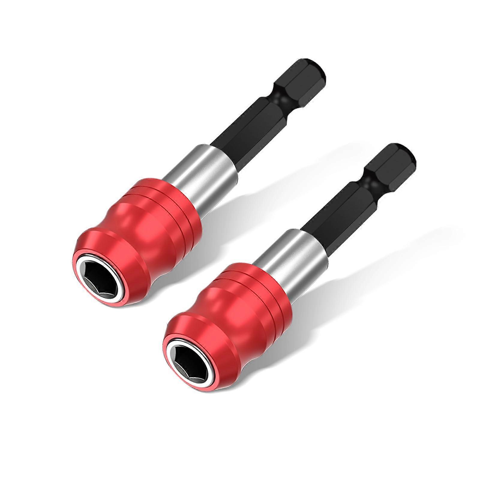Magnetic Drill Bit Holder 1/4 Inch Hex Shank Quick Release 60mm Dual Lock Extension for Impact Driver