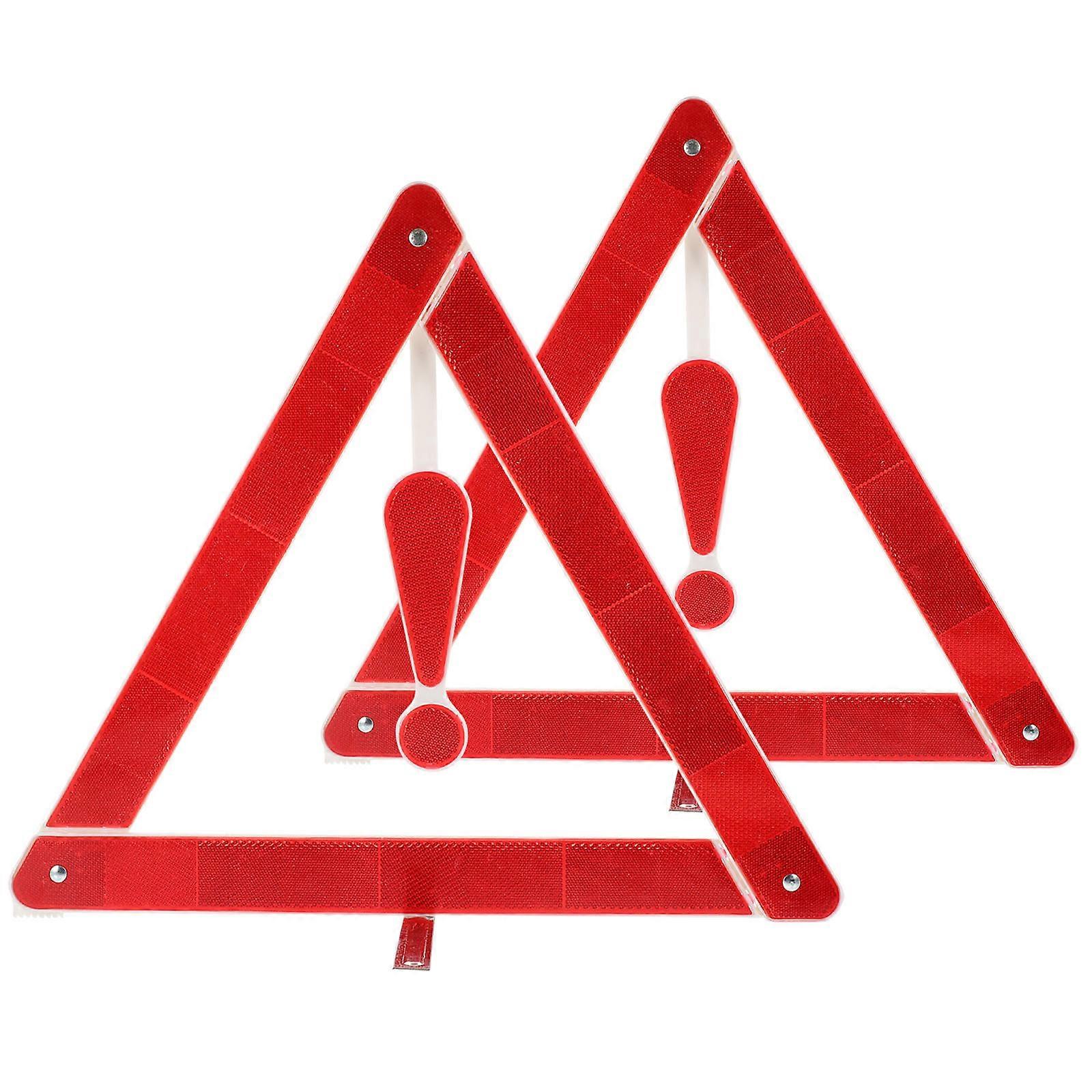 Car Warning Triangle Road Safety Kit for Folding Use 2Pcs Portable