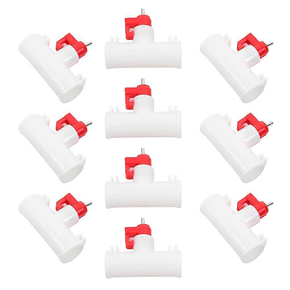 Automatic Chicken Waterer Dual-Head Ball Valve Designed 10Pcs for Farm Use