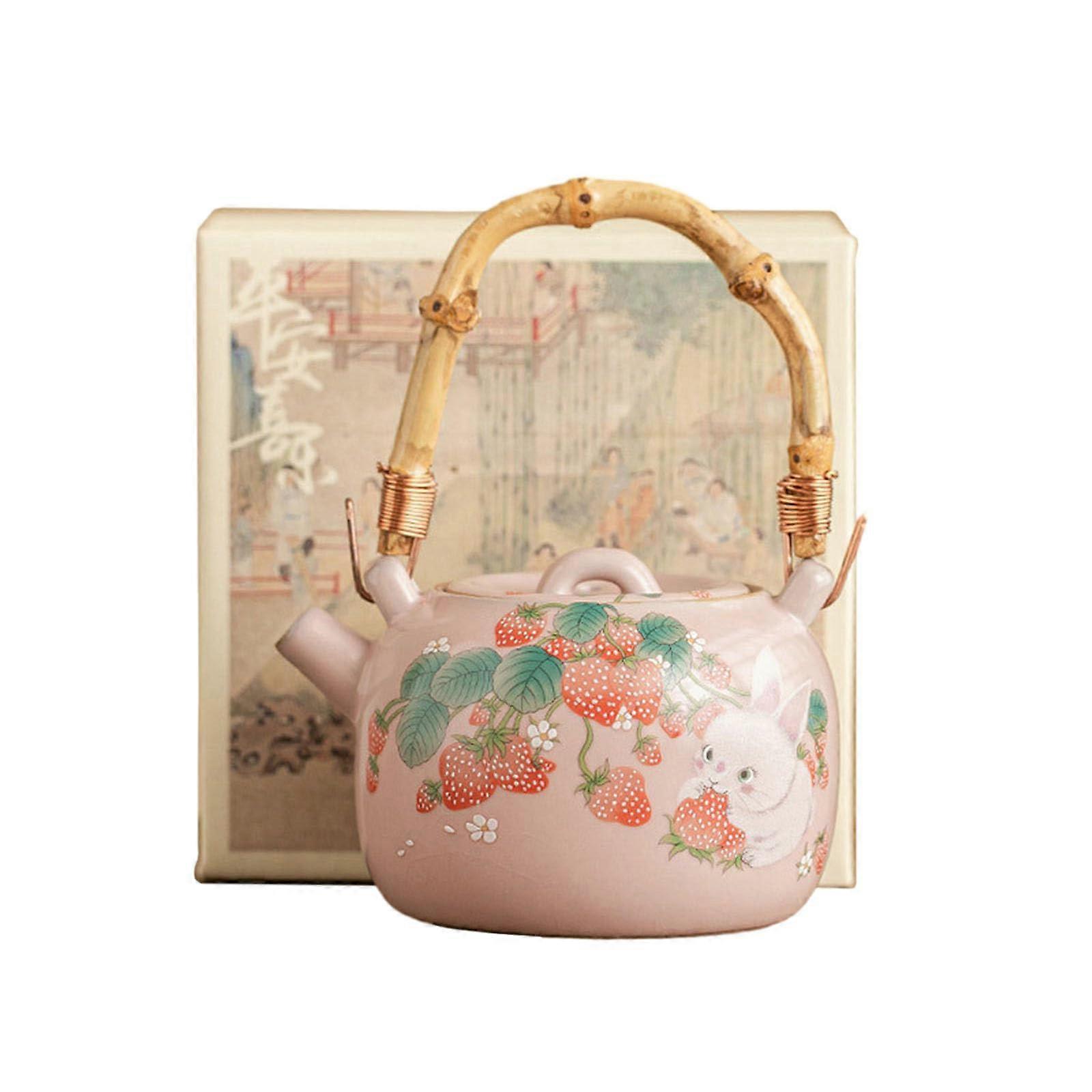 200ml Ceramic Teapot with Handle and Large Coffee Mug, Microwave and Dishwasher Safe