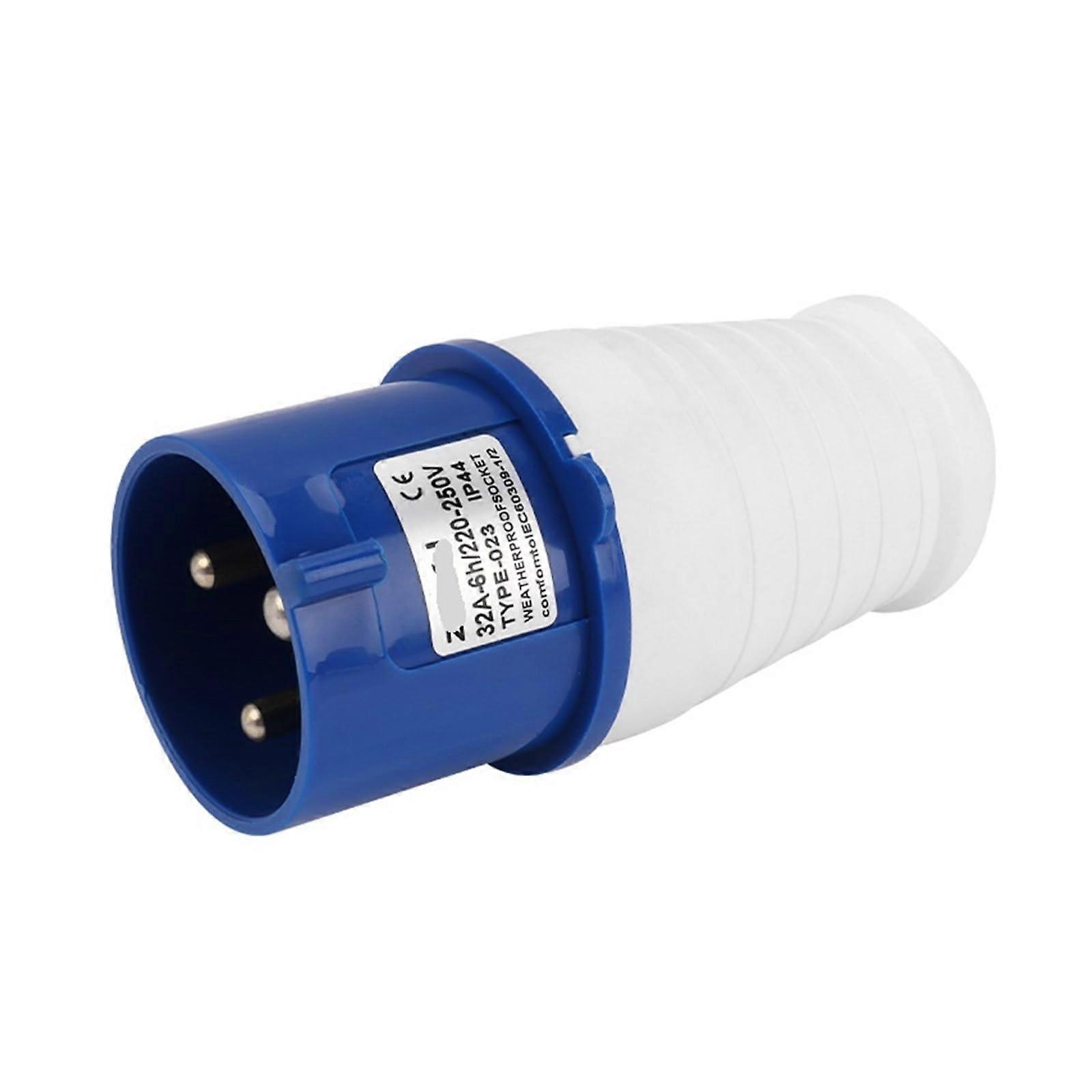 32A 3 Pin Industrial Plug with Secure Locking Connectors for Three Phase Four Wire Applications