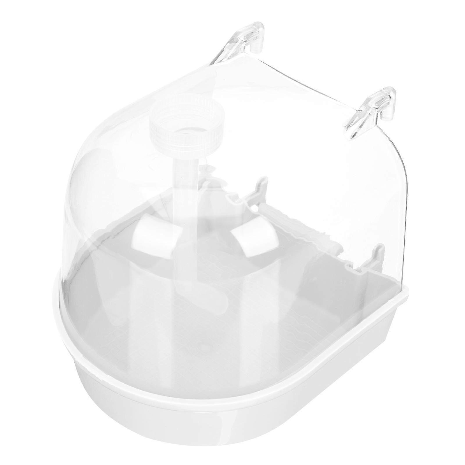 Parrot Bath Box for Bird Bathing 1Set Durable Plastic Bird Shower Tub