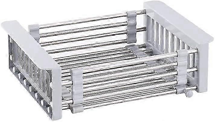 2026 Telescopic Stainless Steel Adjustable Dish Drying Rack for Kitchen Use