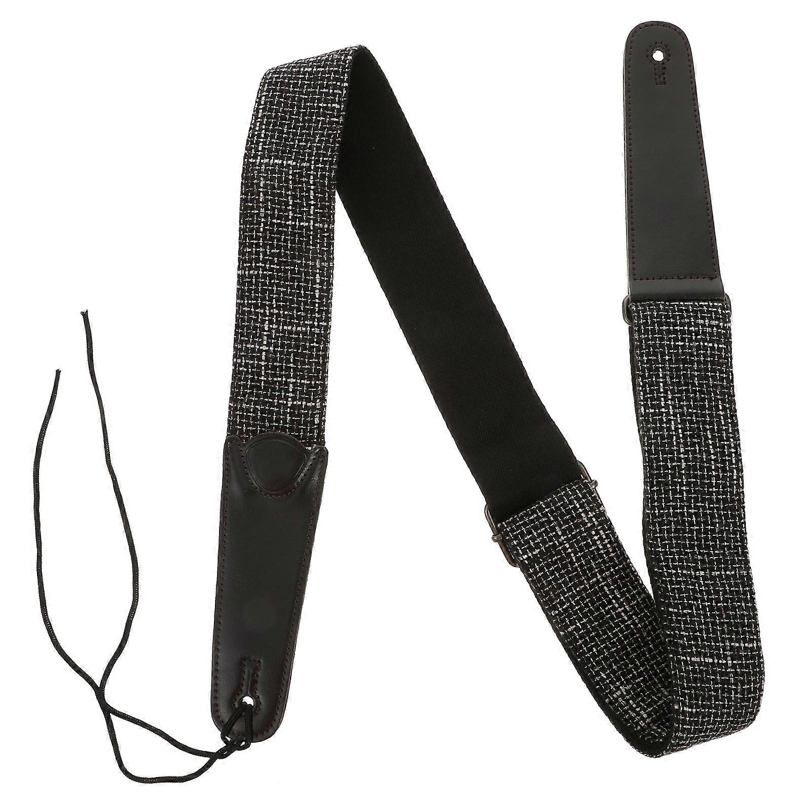 Adjustable Guitar Strap For Acoustic Guitar Practical Black Cotton 1Pcs