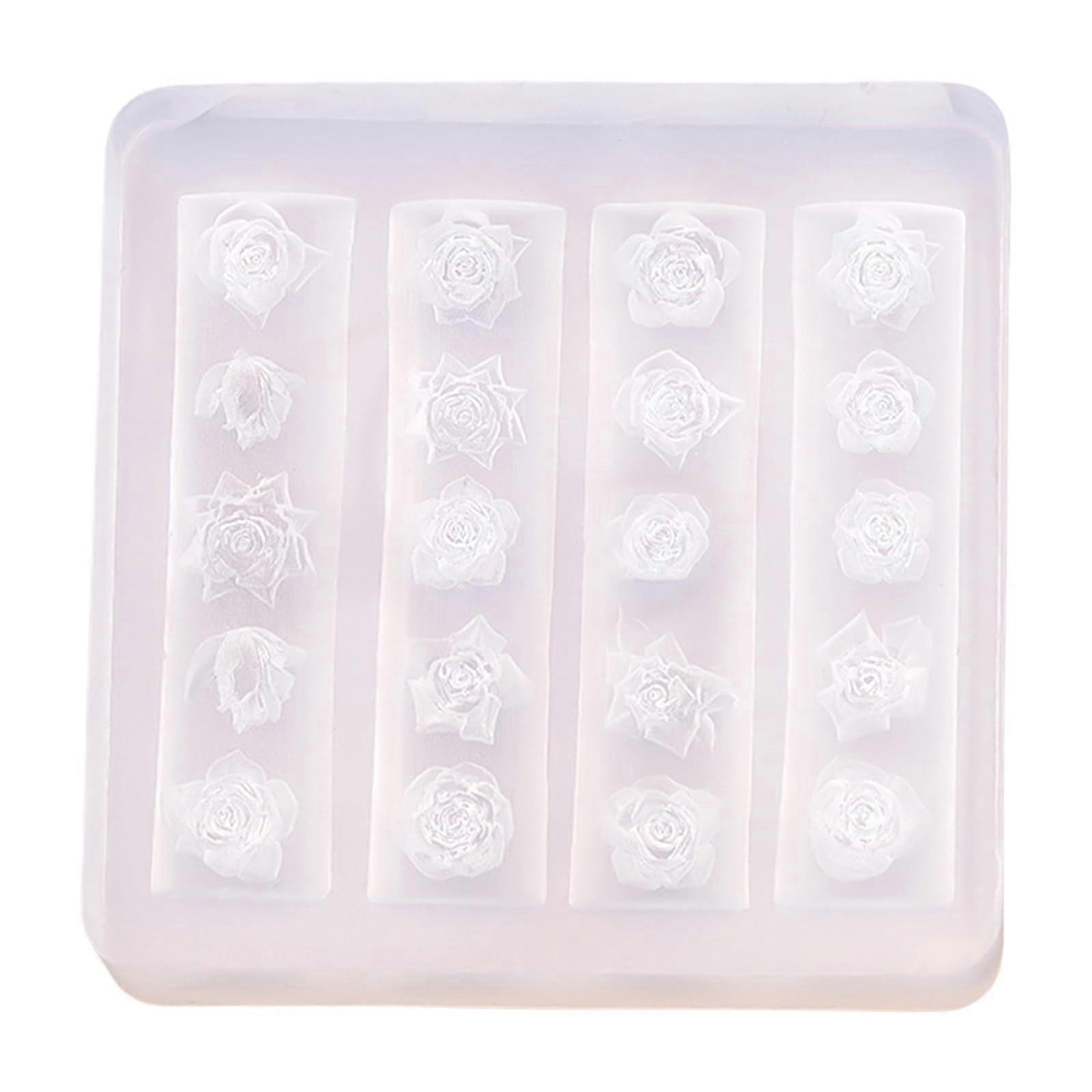 3D Nail Art Mold Clear Silicone for Precise Pattern Alignment and Flexible Reusable Nail Designs
