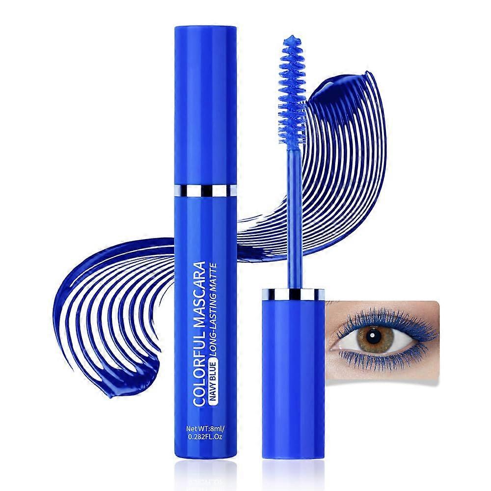 Blue Waterproof Lengthening Mascara for Sensitive Eyes, SmudgeResistant LashLifting Blue 1PC