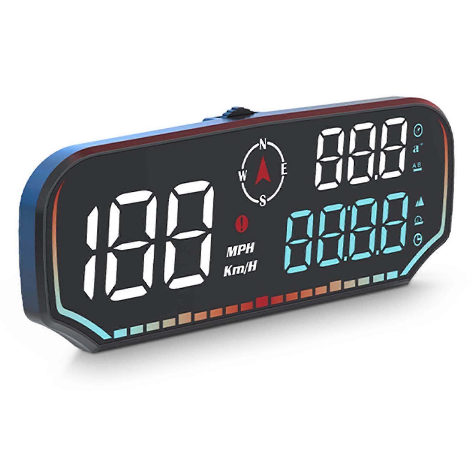 GPS Speedometer for Car with 5Inch HD LED HUD, Compass, Altitude, Overspeed Alarm, 360° Swivel