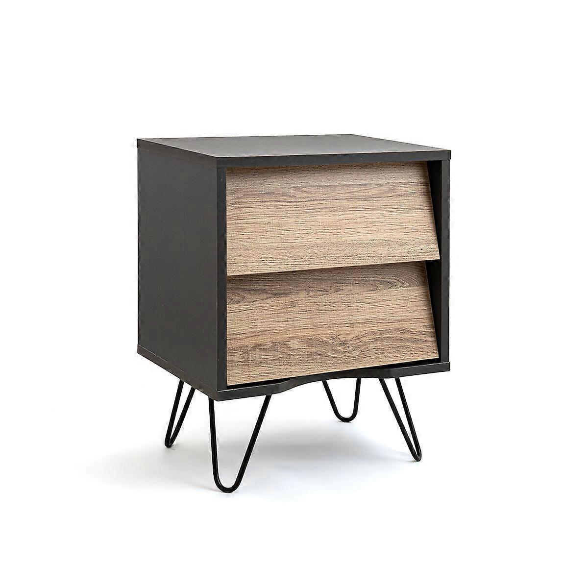 Bedside Table Vinthera Moa Brown Grey 40 x 49.5 x 30 cm