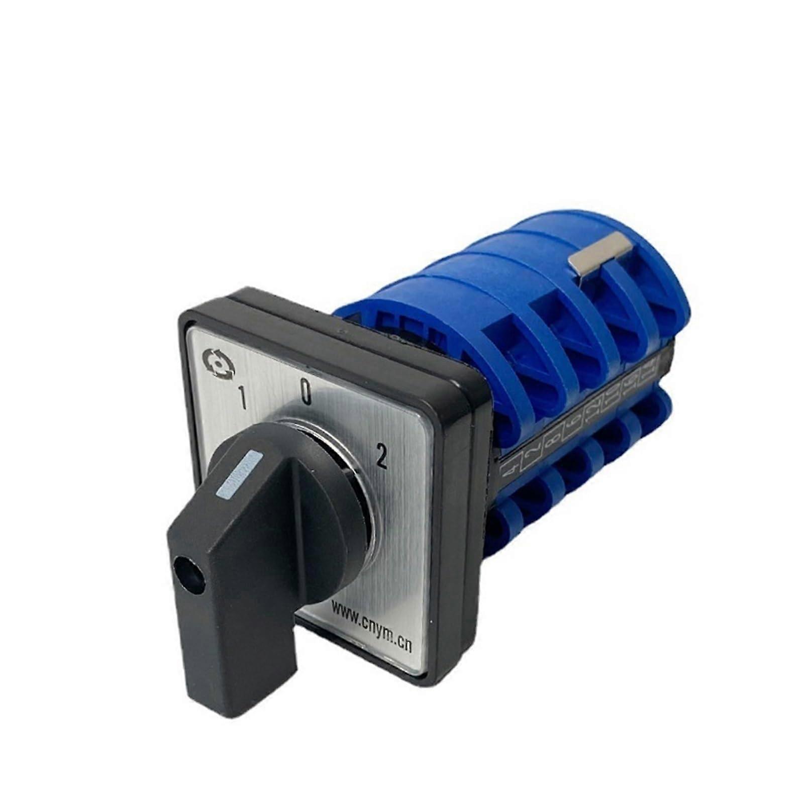 Rotary Cam Switch 3 Position 4 Pole 20A TwoSpeed Motor Selector with Durable Silver Contacts