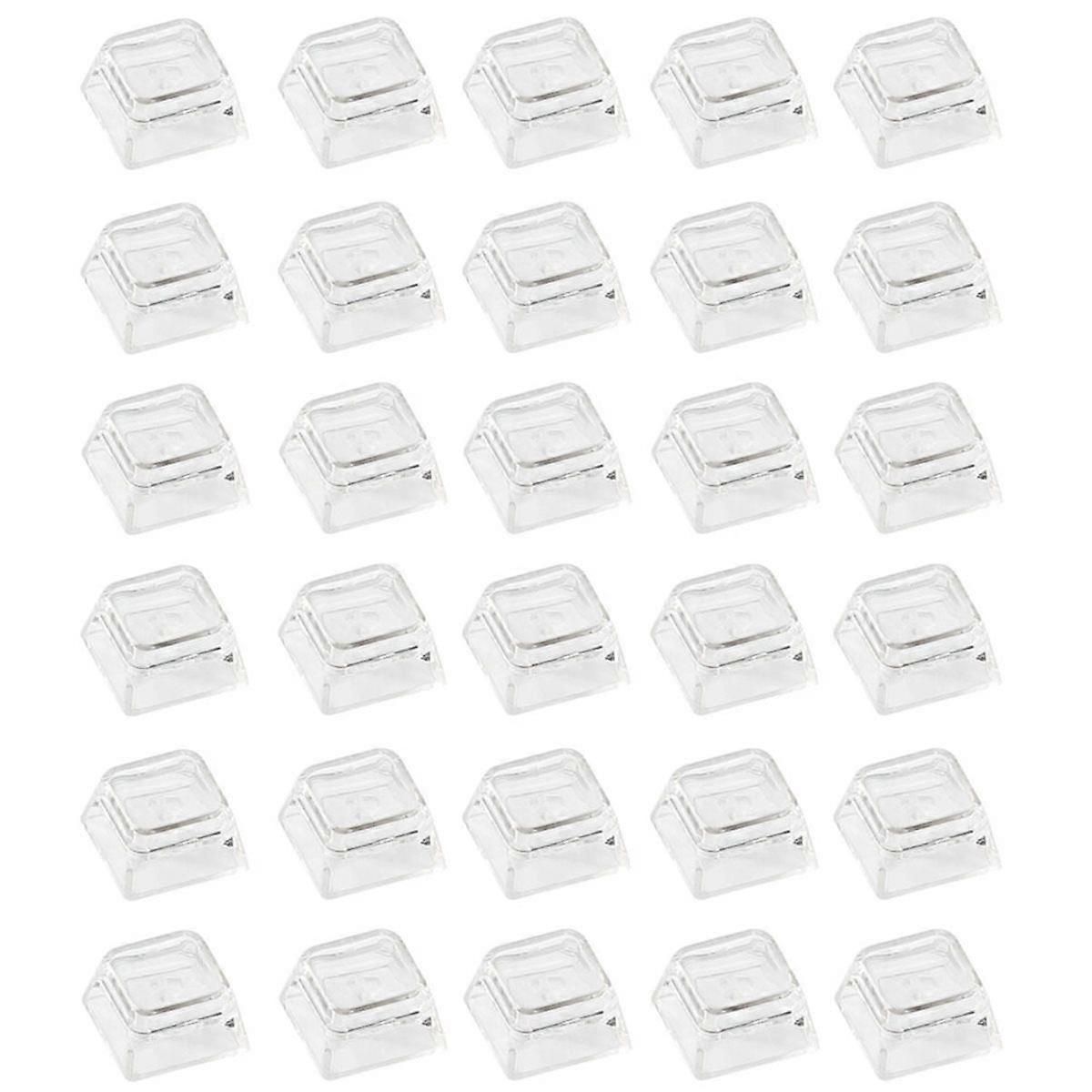 30pcs XDA Profile Transparent Keycaps for MX Mechanical Keyboards Blank PC Caps