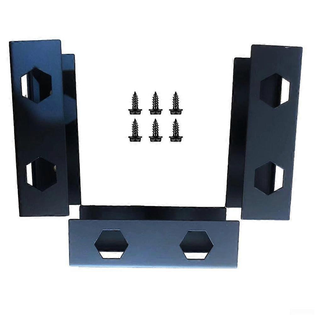 Sturdy Metal Under Desk Laptop Mount Holder for Space Saving Ergonomic Workspace Access Black