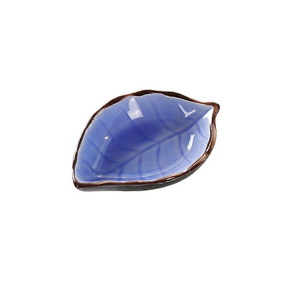 Ceramic Snack Bowls Set with LeafShaped Condiment Serving Tray for Kitchen and Party Use
