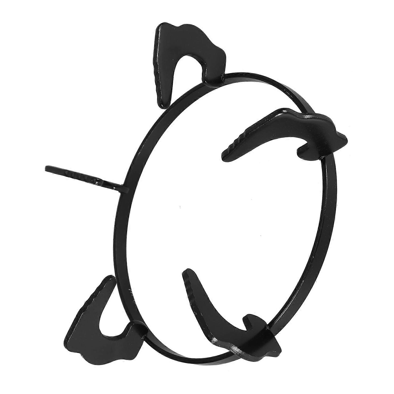 Cast Iron Gas Stove Pan Support Rack with NonSlip Wok Ring, Rectangular SpaceSaving Design