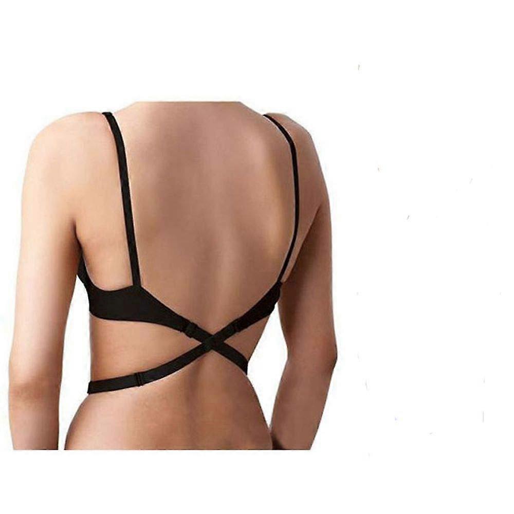 Adjustable Low Back Bra Strap Converter with Double Hook for Dresses Wedding and Party