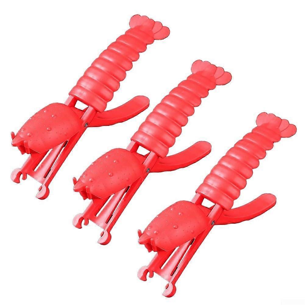 3Pack Crawfish Peeler Tool Set, Ergonomic Seafood Shell Remover for Quick Tail Extraction, Red