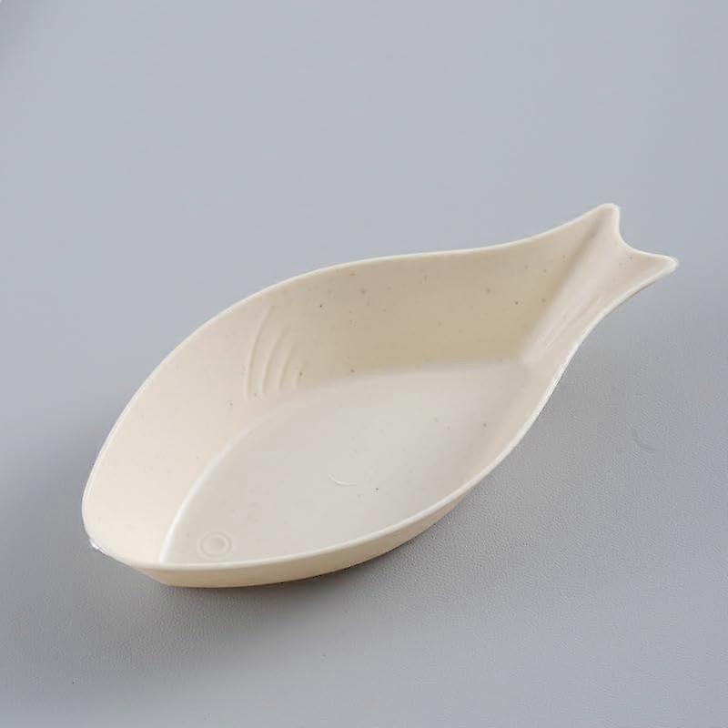 4 Pcs Wheat Straw Bowls Fish Shaped Sauce Dishes Reusable Condiment Snack Tableware Set