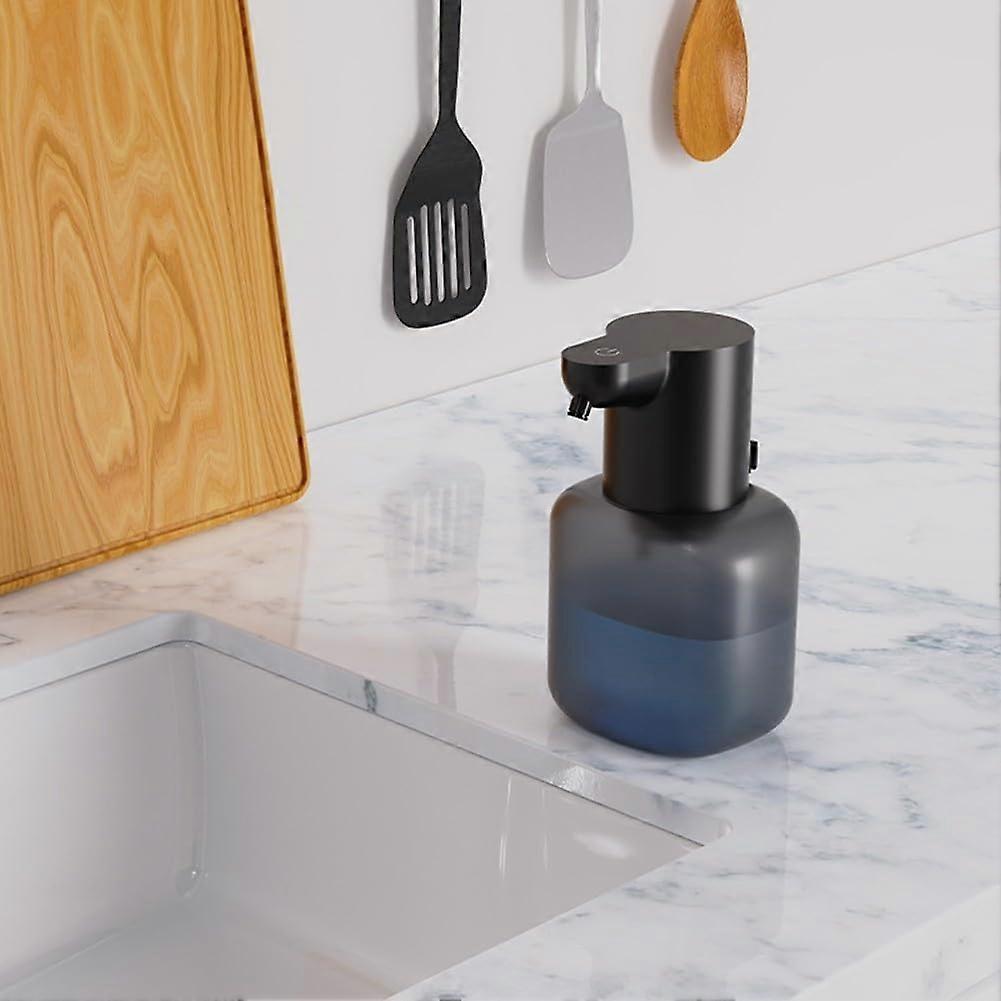 Automatic Soap Dispenser IPX5 Waterproof 500ml Touchless Foaming Sensor with 4Level Foam Control for Kitchen Bathroom Black