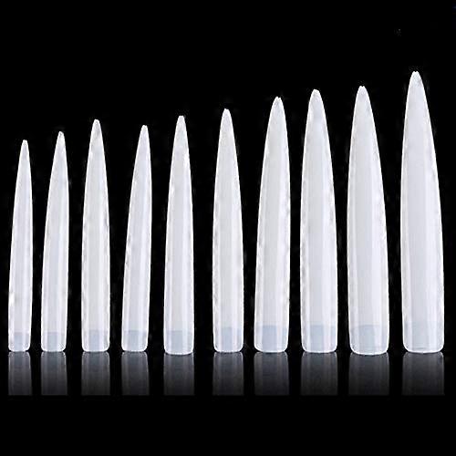 120pcs Extra Long Stiletto Nail Tips, Sharp Acrylic False Nails with ChipResistant Finish