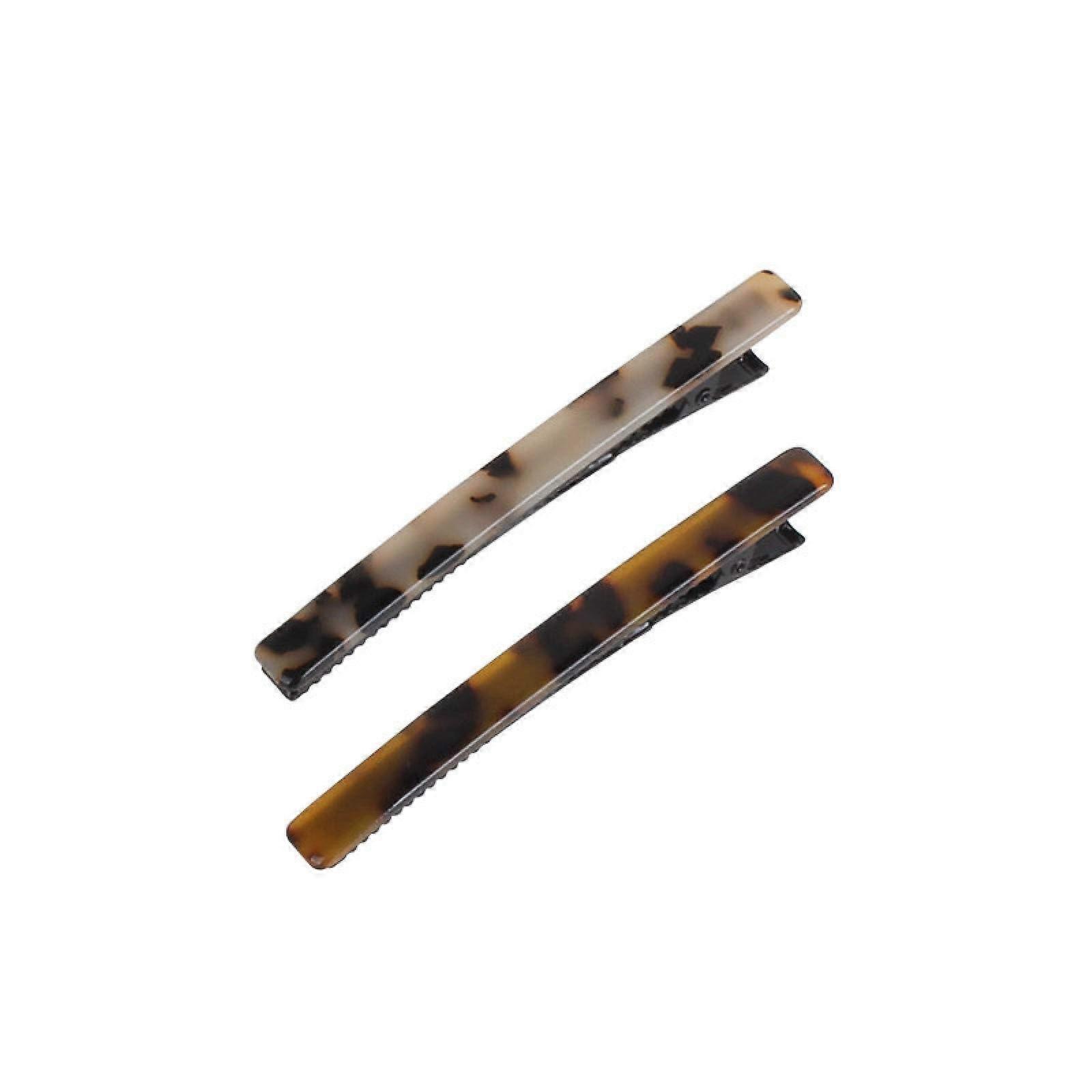 Leopard Hair Clips Durable Acetate Duckbill Design with Non Slip Hold Elegant Leopard Pattern Set