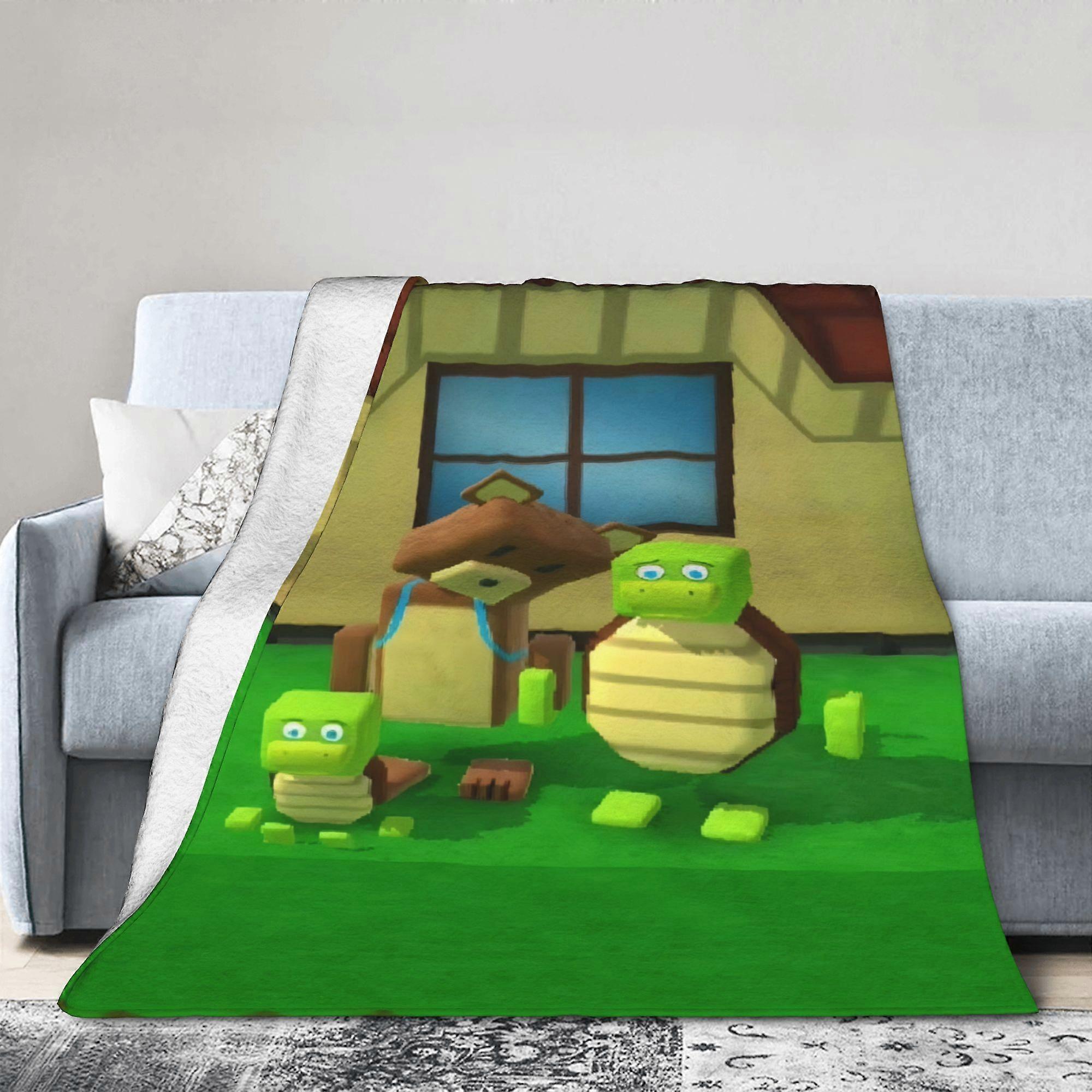 Super Bear Adventure Printed Flannel Blanket Soft Warm