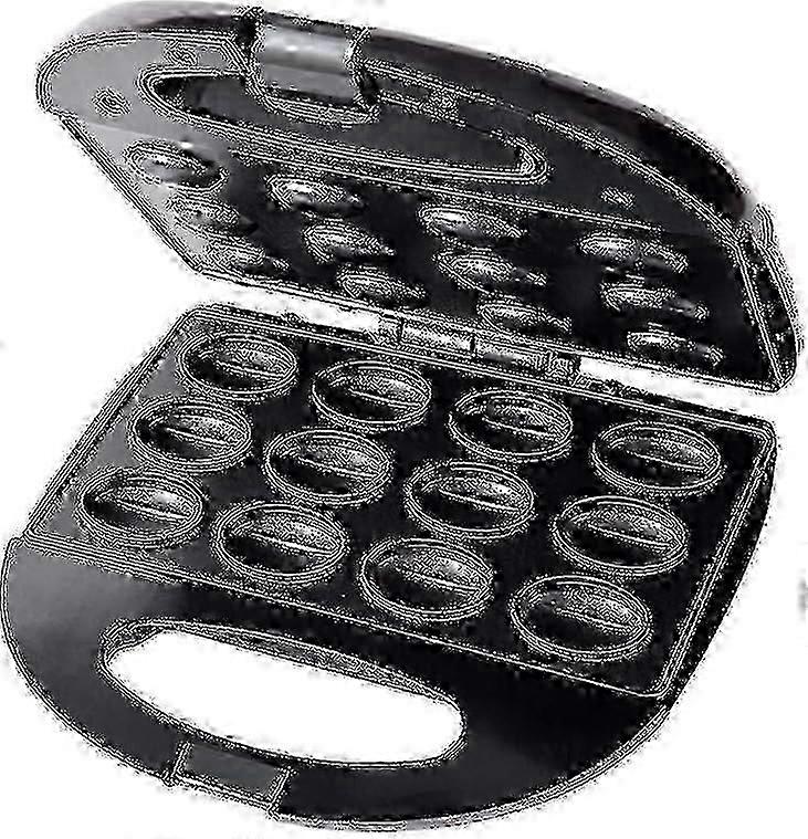 12 Electric Walnut Waffle Maker, Multi-functional Homemade Fruit Drying Machine, Pine Nut Maker, Small Walnut Machine, Peanut, Hazelnut (black)